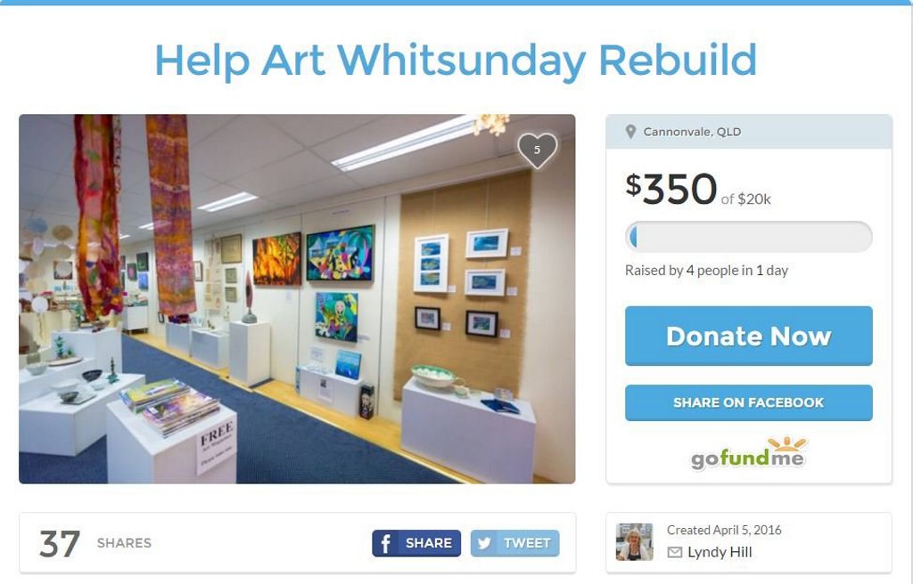 Art Whitsunday's GoFundMe page.